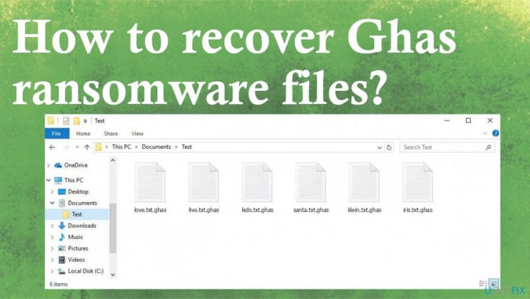 How to recover Ghas ransomware files?