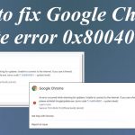 Google chrome update error 0x80040801