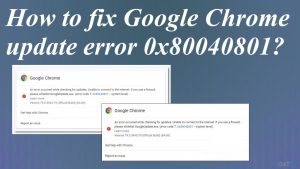 Google chrome update error 0x80040801