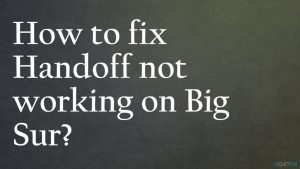 Handoff not working big dur fix