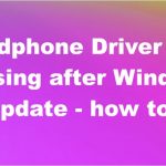 Headphone driver missing fix