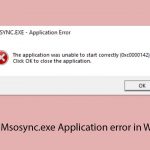 Ho to fix msosync exe application error in windows copy