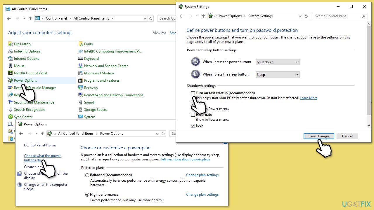 How fix too large mouse cursor after reboot in windowsus disable fast startup