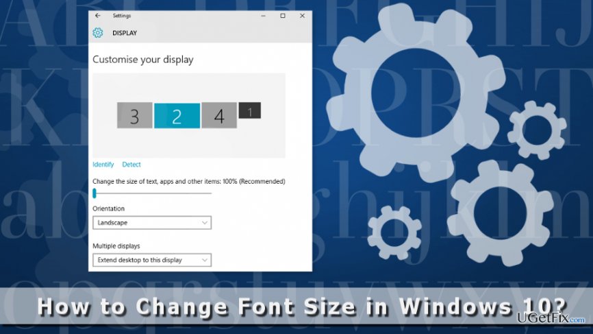 Change Font Size in Windows 10