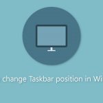 How to change taskbar position in windows