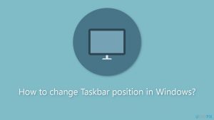 How to change taskbar position in windows