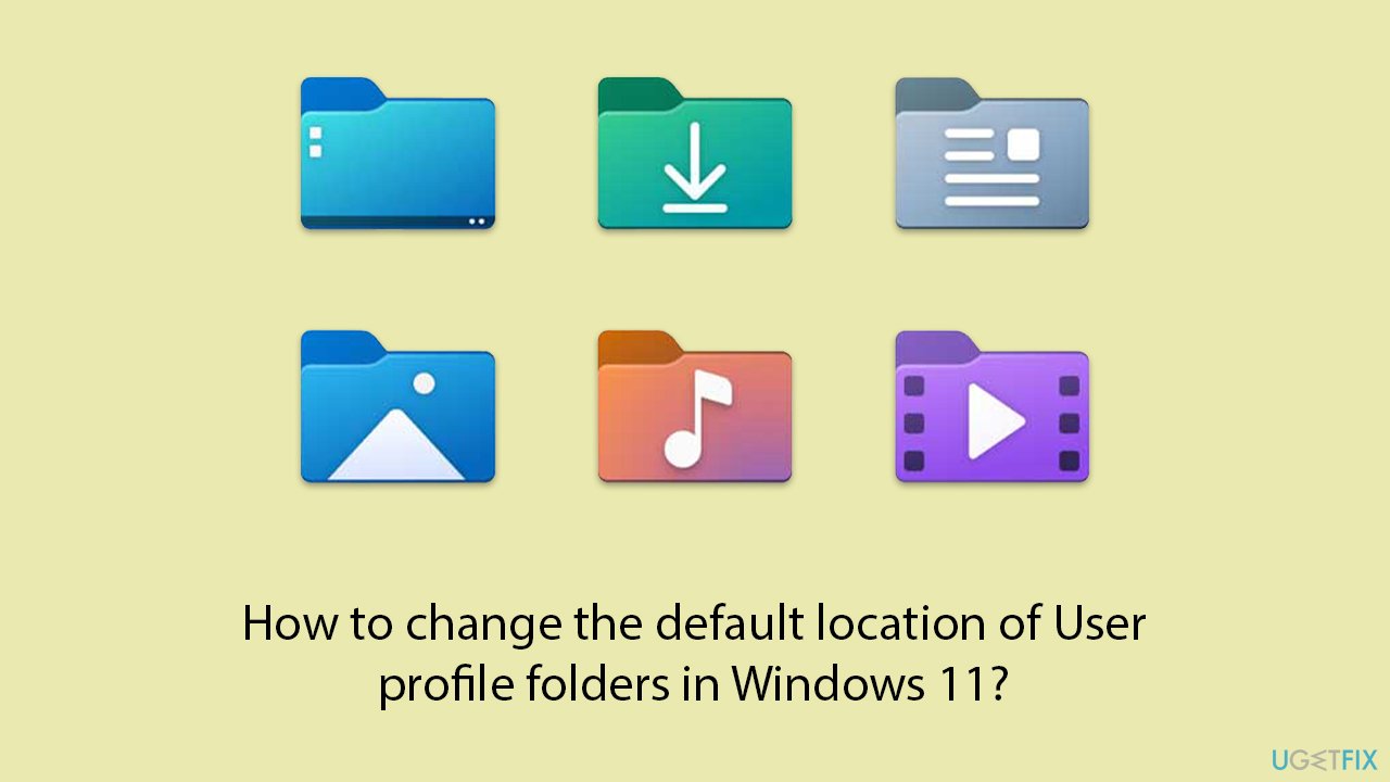 How to change the default location of User profile folders in Windows 11?