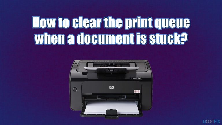 How to clear the print queue when a document is stuck?