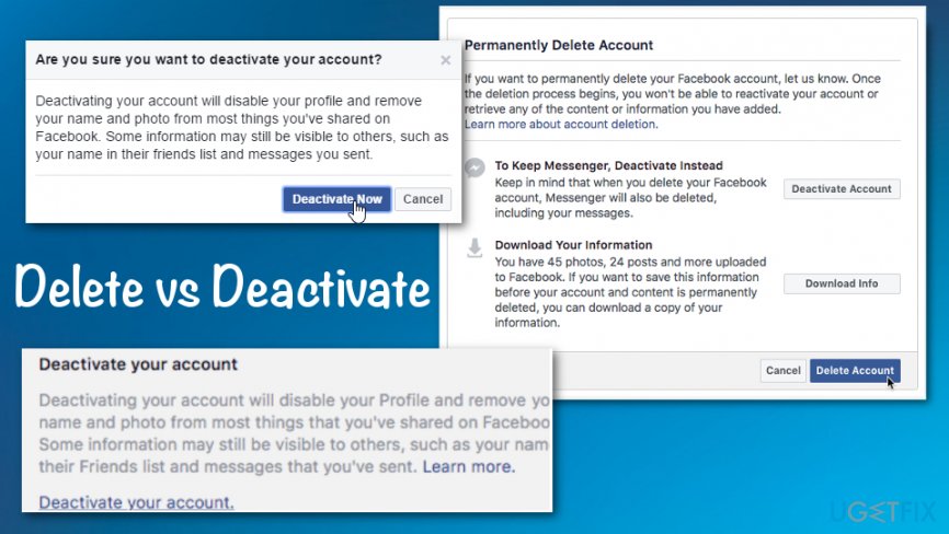 deactivate your Facebook account