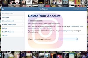 How to delete instagram account