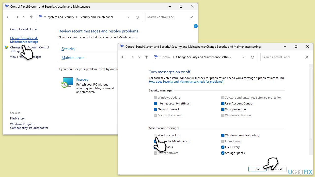 How to disable backup reminder in start menu disable maintenanance messages copy How to disable backup reminder in start menu disable maintenanance messages copy