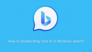 How to disable bing chat ai in windows search