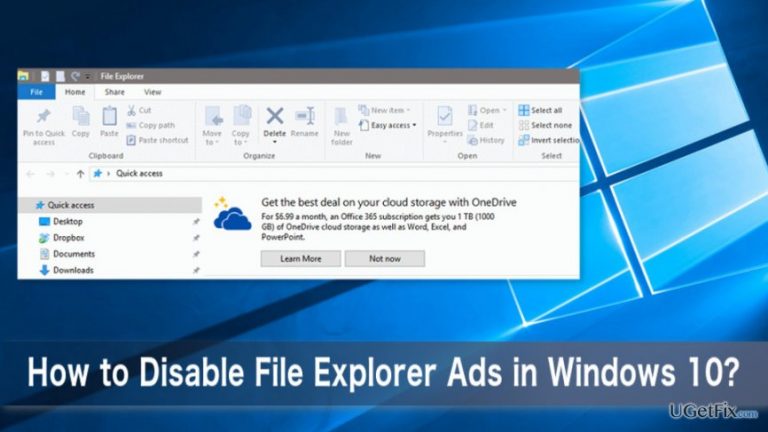 How to Disable File Explorer Ads in Windows 10?