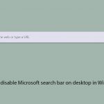 How to disable microsoft search bar on desktop in windows copy