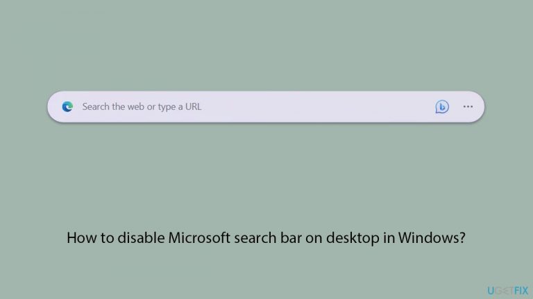How to disable Microsoft search bar on desktop in Windows?