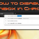 How to disable omnibox in chrome
