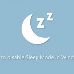 How to disable sleep mode in windows