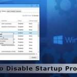 How to disable startup programs in windows