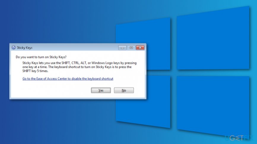 How to disable Sticky Keys on Windows