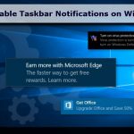 How to disable taskbar notifications on windows