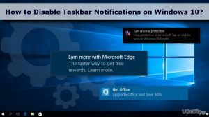 How to disable taskbar notifications on windows