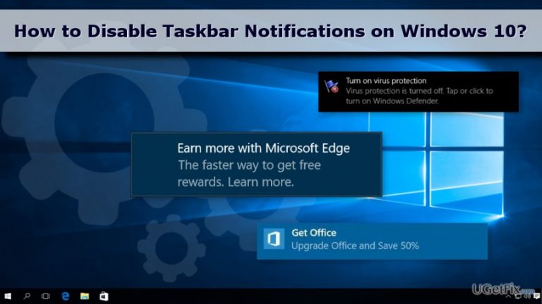 How to Disable Taskbar Notifications on Windows 10?