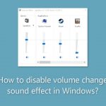 How to disable volume change sound effect in windows