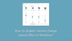 How to disable volume change sound effect in windows