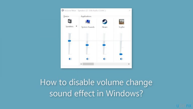 How to disable volume change sound effect in Windows?