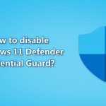How to disable windows 11 defender credential guard