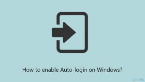 How to enable auto login on windows