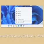 How to enable enhanced taskbar in windows