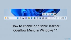 How to enable or disable taskbar overflow menu in windows