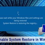 How to enable system restore in windows