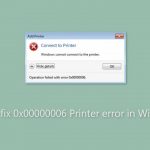 How to fix 0x00000006 printer error in windows
