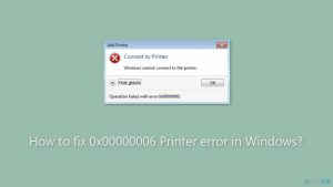 How to fix 0x00000006 printer error in windows