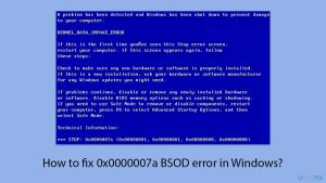 How to fix 0x0000007a bsod error in windows copy