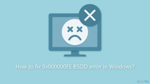 How to fix 0x000000fe bsod error in windows