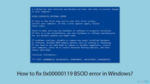How to fix 0x00000119 bsod error in windows copy