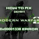 How to fix 0x00001338 error in call of duty modern warfare