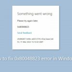 How to fix 0x80048823 error in windows