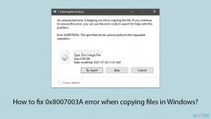 How to fix 0x8007003a error when copying files in windows copy
