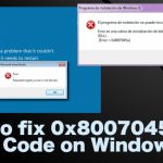 How to fix 0x8007045a error code on windows