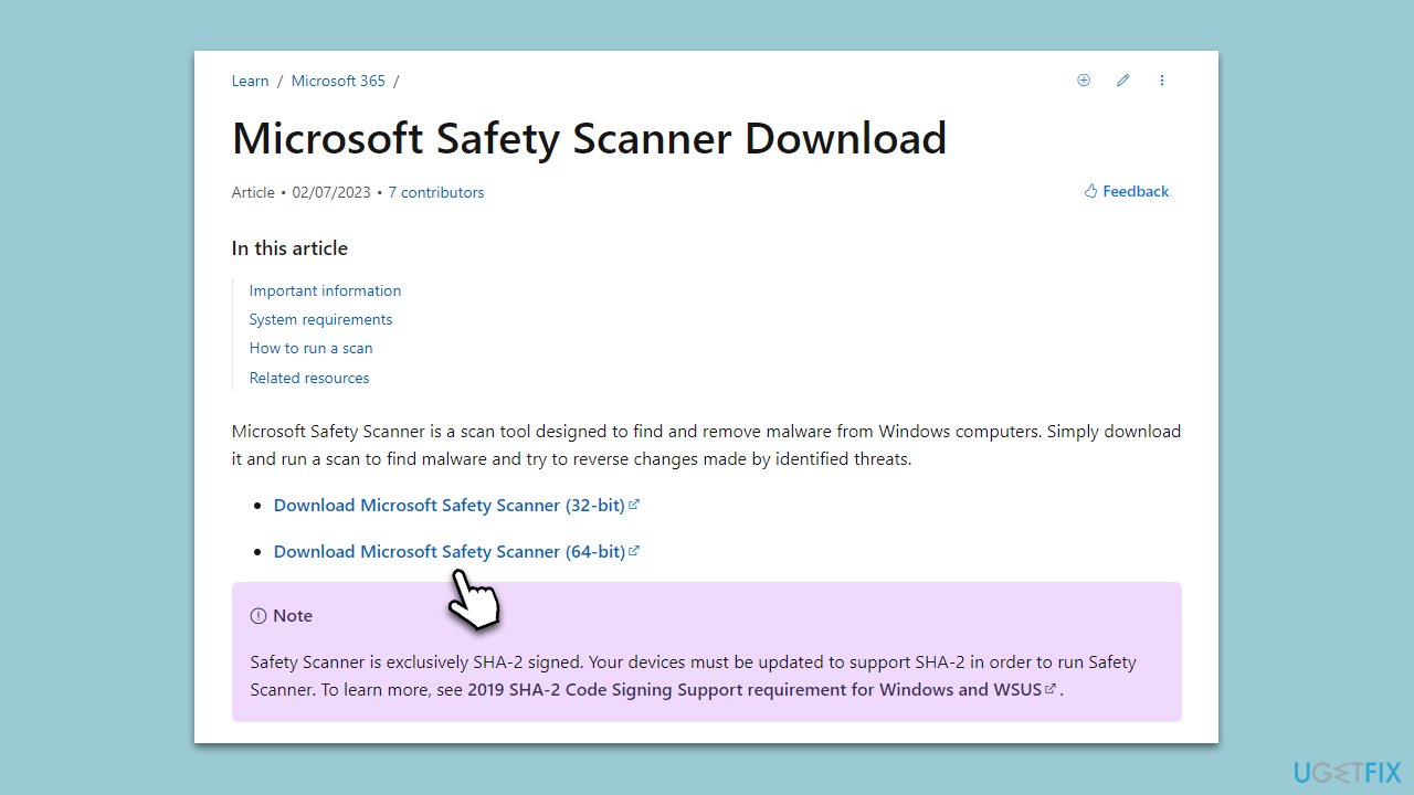 Use Microsoft Security Scanner