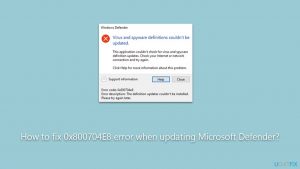 How to fix 0x800704e8 error when updating microsoft defender