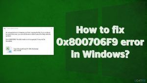 How to fix 0x800706f9 error in windows