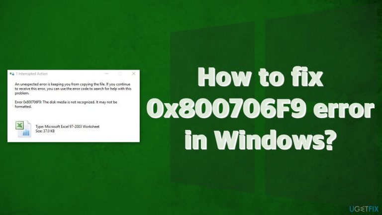 How to fix 0x800706F9 error in Windows?