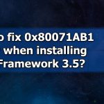 How to fix 0x80071ab1 error when installing net framework 3