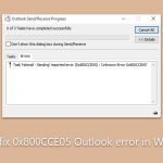 How to fix 0x800cce05 outlook error in windows