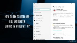 How to fix 0x800f0988 and 0x800f08a errors in windows